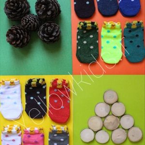 جوراب مچی بچگانه تم خالخالی کد 33159